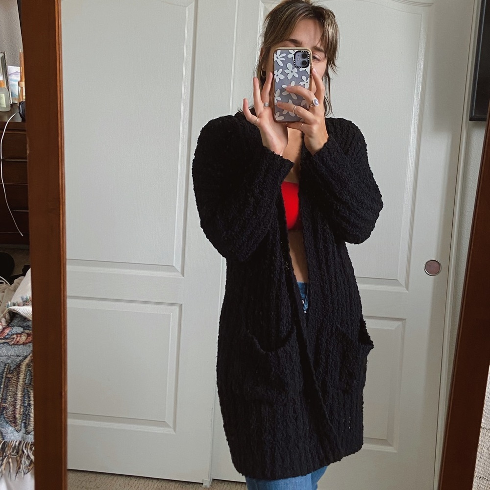 Black long sweater